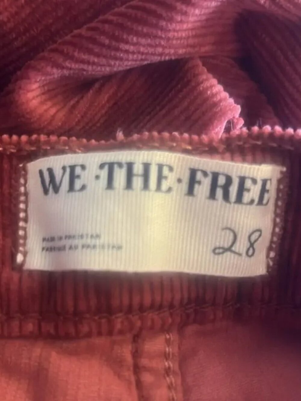 FREE PEOPLE WE THE FREE RISK TAKER CORDUROY PANTS - Picture 4 of 5